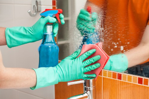 Professional office cleaning in Brompton with spotless desks and reception area