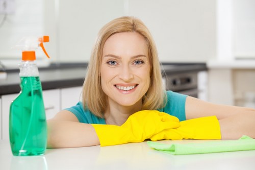 Professional move out cleaning in a kitchen area