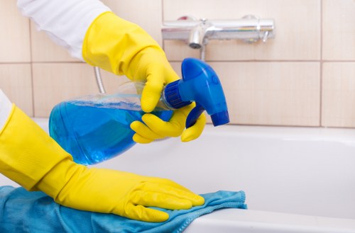 Final move out cleaning touches before property handover