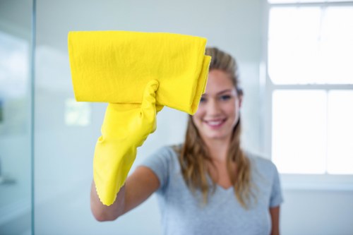 Baking soda sprinkled on a mattress for odor control
