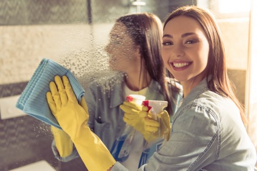 Staff wearing PPE during a safety-focused task