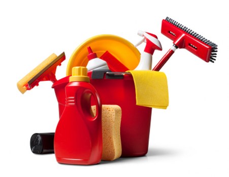 Sanitized workplace surfaces during regular cleaning